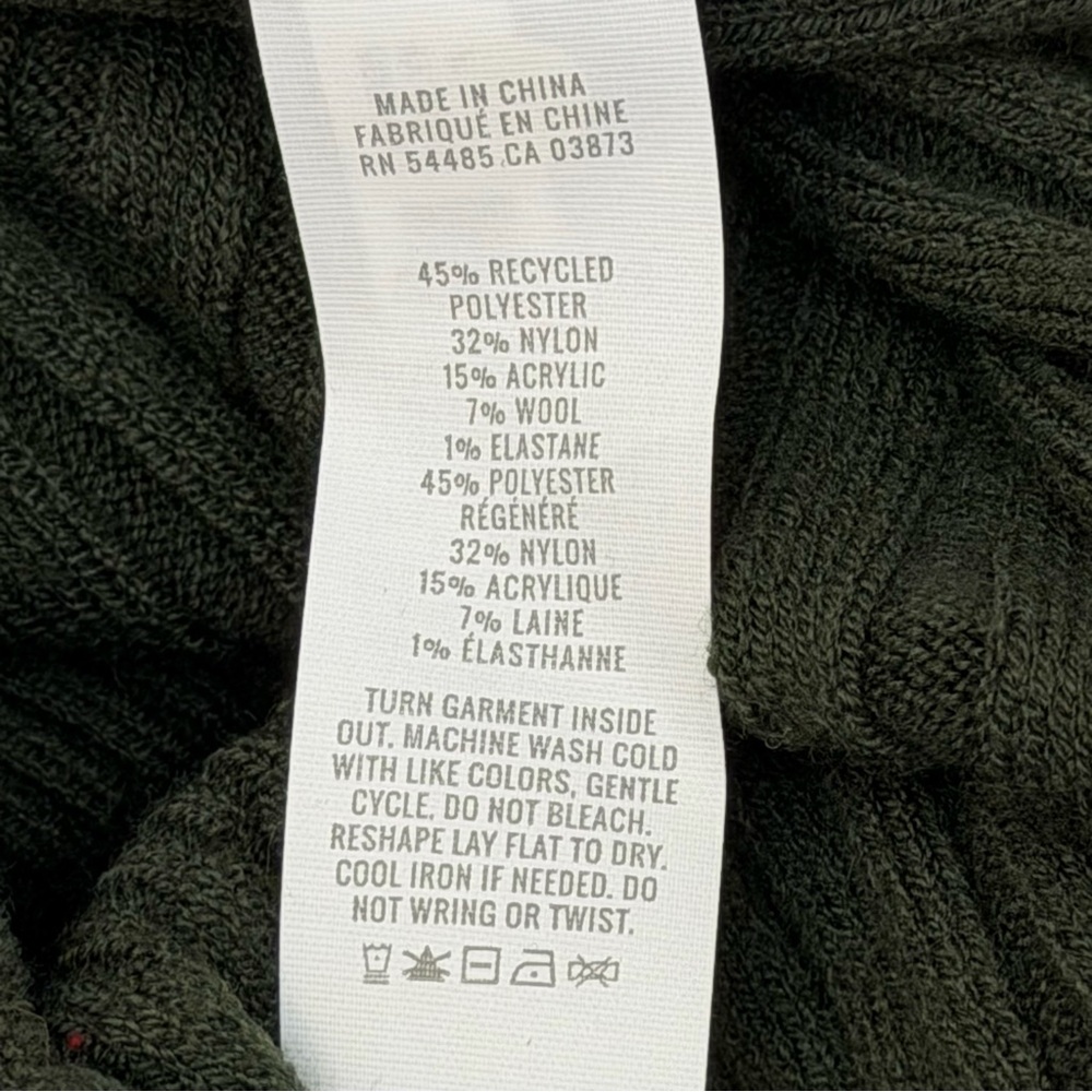 Aerie Dark Green Ribbed Take Charge Mini Skirt Womens S Sweater Skater Stretch - Picture 6 of 6